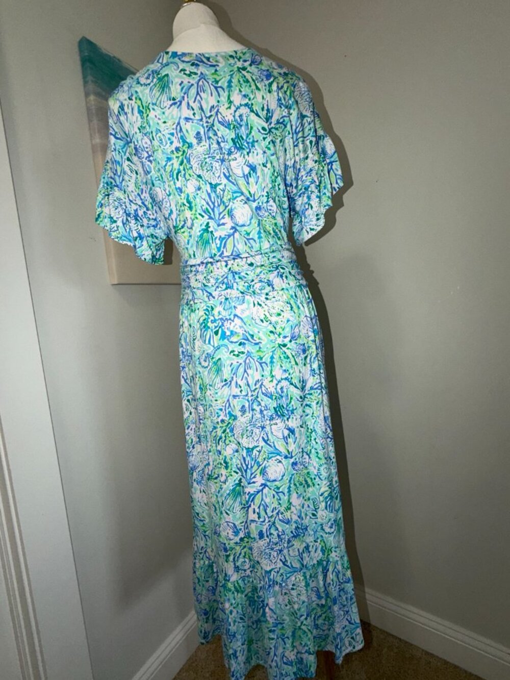 Lilly Pulitzer Midi Dress - Size Medium - Ocean Shell Print 🌊🐚 - Picture 5 of 5